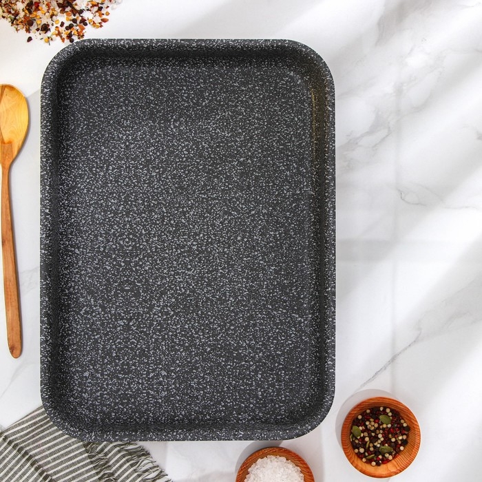 Противень Onyx, 27,5&times;36&times;6,2 см, антипригарное покрытие, цвет серый