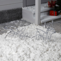 Светодиодная фигура &laquo;Олень с санями&raquo;, олень: 48 &times; 48 &times; 22 см, сани: 45 &times; 23 &times; 23 см, дюралайт, 216 LED, 220 В, мерцание, свечение белое/синее