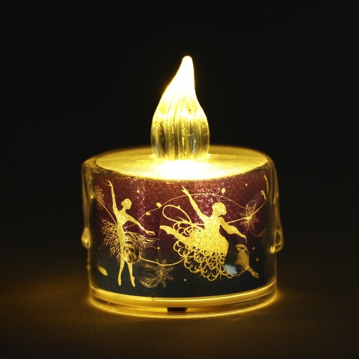 Электронная свеча новогодняя мод. СВ-21 &laquo;Новый год: Новогодняя&raquo;, 5 х 3,8 см