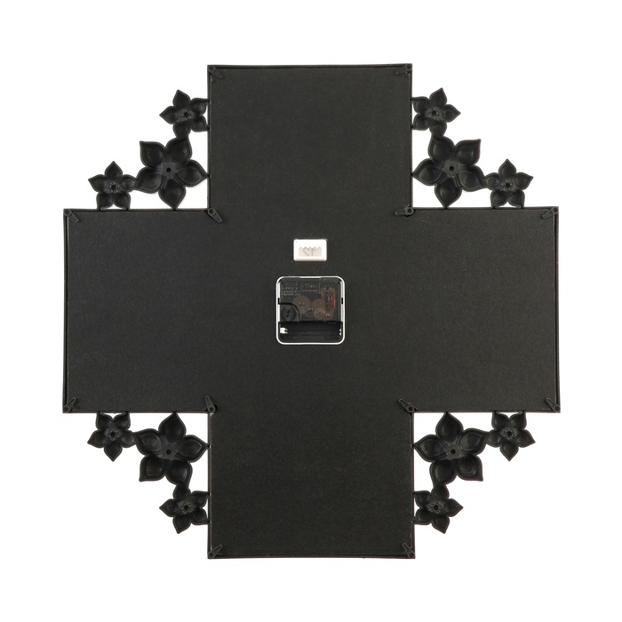 Часы настенные интерьерные, фоторамка - коллаж Часы настенные интерьерные, фоторамка - коллаж "Цветы", бесшумные, 42 х 42 см, 14 х 14 см