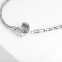 Основа для браслета &laquo;Бусинка&raquo;, цвет серебро, 20 см