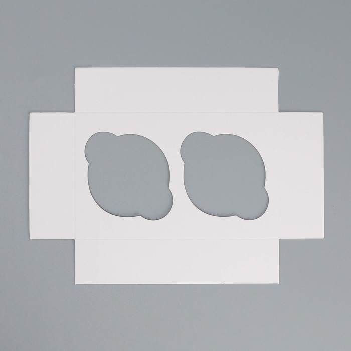 Коробка для капкейков, кондитерская упаковка двухсторонняя, 2 ячейки, &laquo;Для тебя&raquo;, 16 х 10 х 10 см