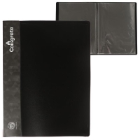 Папка с 10 вкладышами А4, 500 мкм, Calligrata, карман на корешок, чёрная Папка с 10 вкладышами А4, 500 мкм, Calligrata, карман на корешок, чёрная