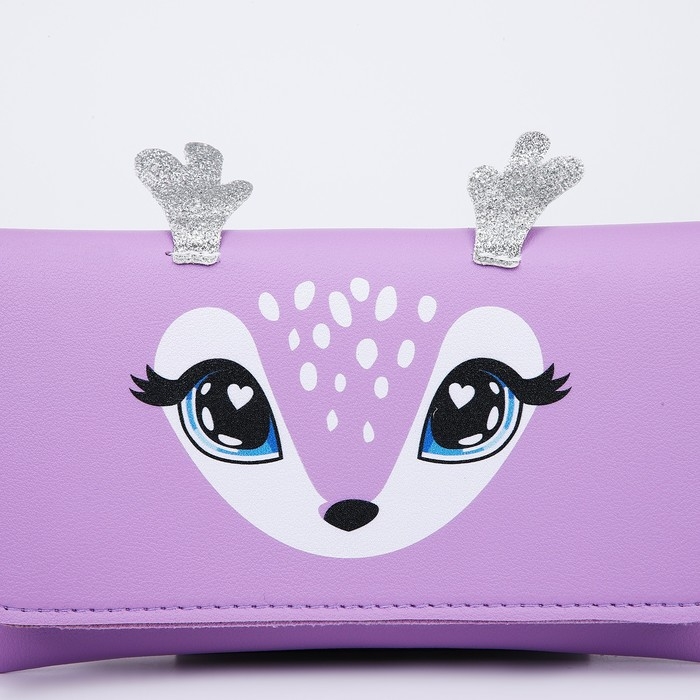 Сумка поясная конверт &laquo;Оленёнок&raquo; , 19х11 см