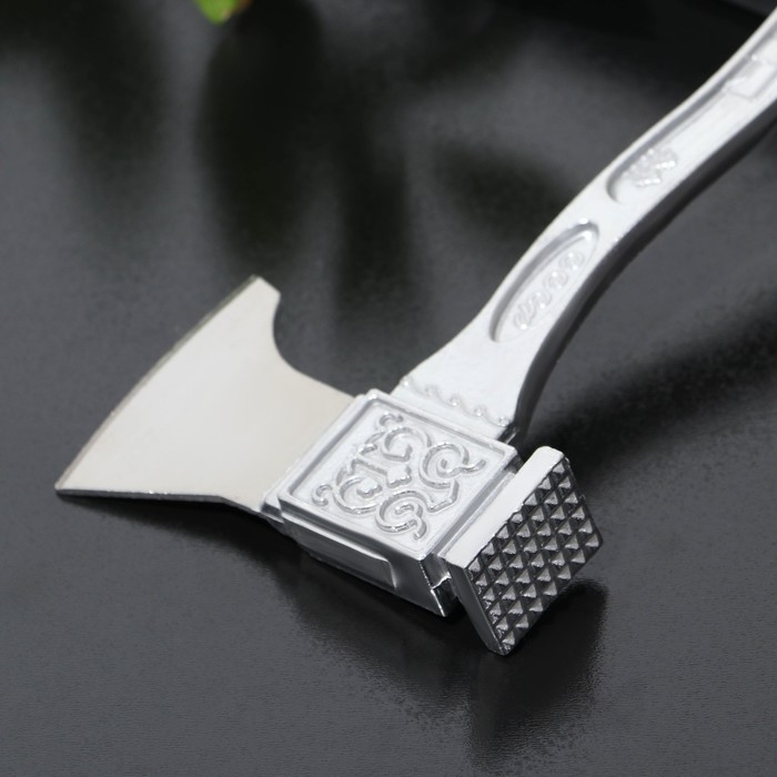 Молоток для мяса с топориком Доляна, 22 см, цвет серый