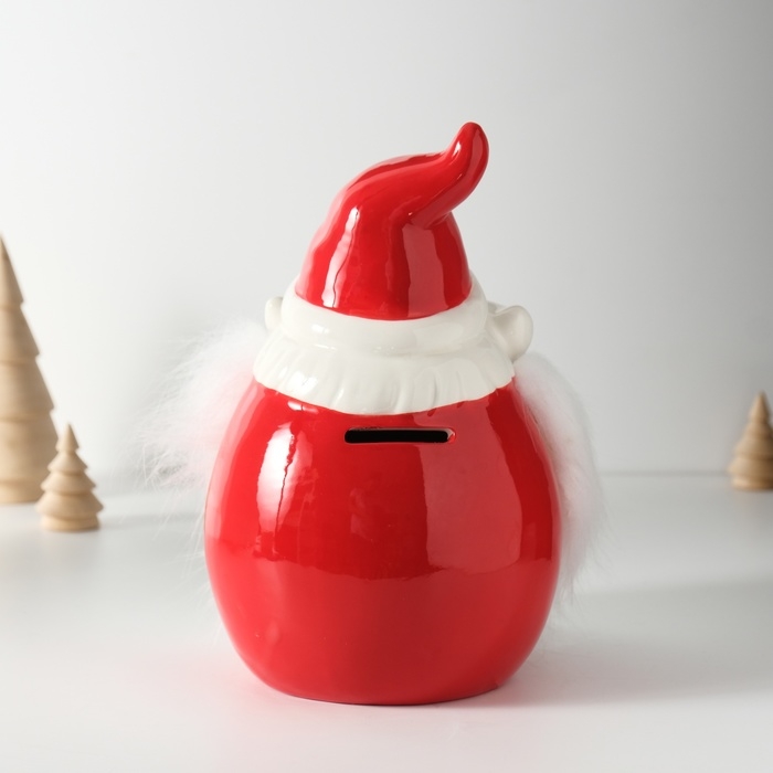 Копилка керамика Копилка керамика "Дедушка Мороз с большой бородой" 12,4х12,8х19 см