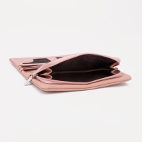 Кошелёк женский на магнитах, цвет пудровый