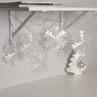 Гирлянда &laquo;Нить&raquo; 2 м с насадками &laquo;Снежинка матовая&raquo;, IP20, прозрачная нить, 36 LED, свечение мульти (RG/RB), мигание, 220 В