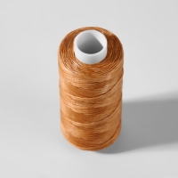 Нитки вощёные, плоские, 150D/16, 0,8 мм, 50 &plusmn; 2 м, цвет светло-оранжевый