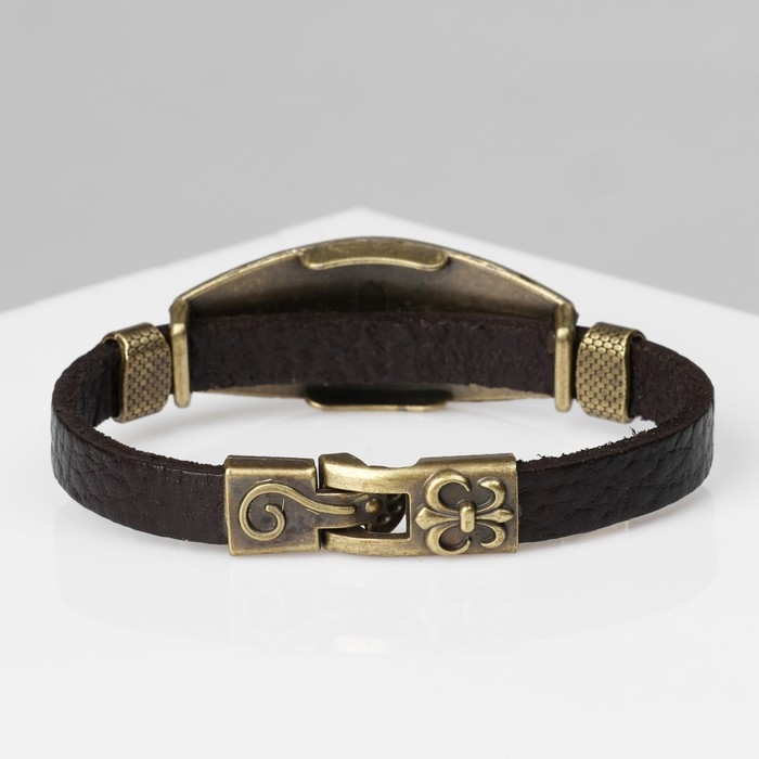 Браслет унисекс &laquo;Атлант&raquo; скорпион, цвет коричневый с чернёным золотом, 22 см