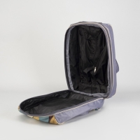 Чемодан малый 20" с сумкой, отдел на молнии, наружный карман, цвет серый