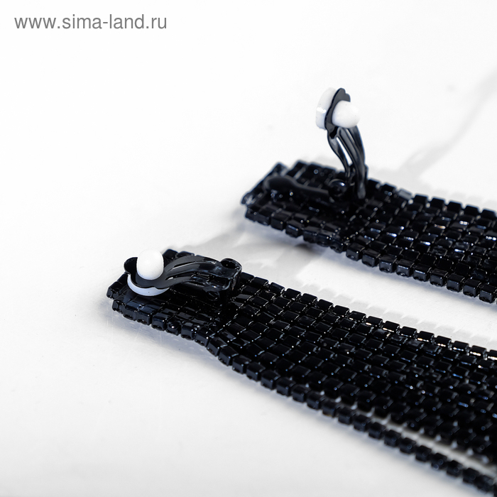 Клипсы &laquo;Вечеринка&raquo; квадрат, цвет чёрный