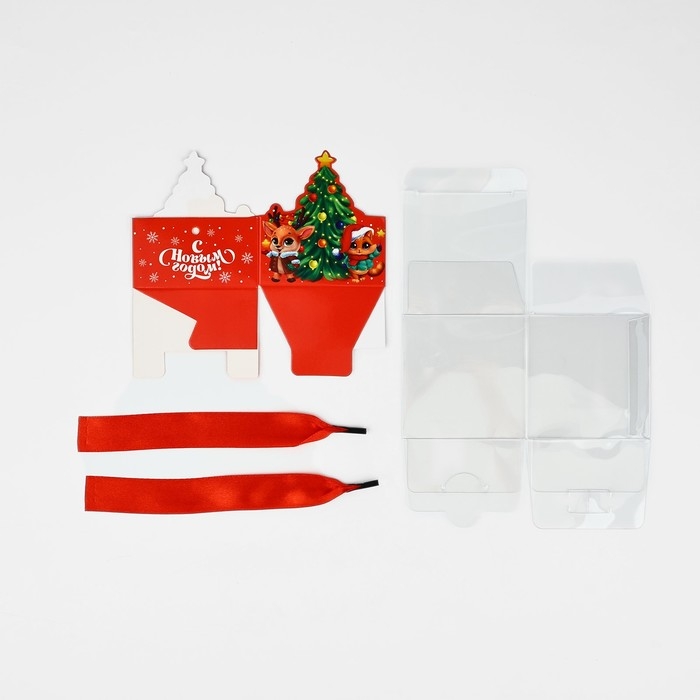 Коробка подарочная новогодняя складная «Новогодняя», 7 х 7 х 7 см, Новый год Коробка подарочная новогодняя складная «Новогодняя», 7 х 7 х 7 см, Новый год