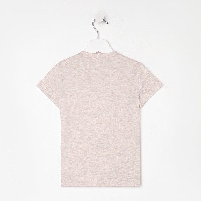 Футболка детская Basic line цвет бежевый меланж, рост 152