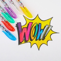 Ручка шариковая с блестками, 12 цветов, Коты Аристократы Ручка шариковая с блестками, 12 цветов, Коты Аристократы