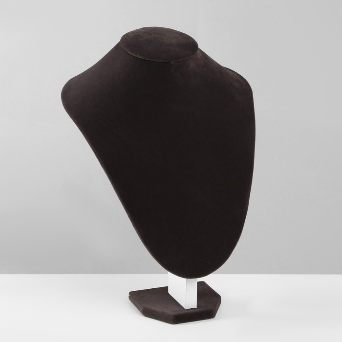 Бюст для украшений, 20×8×29 см, h=29 см, флок, цвет серый графит Бюст для украшений, 20×8×29 см, h=29 см, флок, цвет серый графит