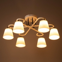 Люстра "Либерти" 6х60Вт Е27 Белый 64х64х27см Люстра "Либерти" 6х60Вт Е27 Белый 64х64х27см