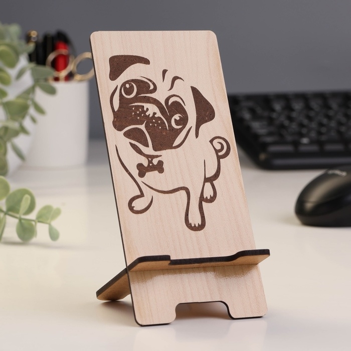 Подставка под телефон &laquo;Мопс&raquo;