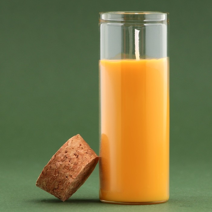 Новогодняя свеча в колбе &laquo;Апельсин&raquo;