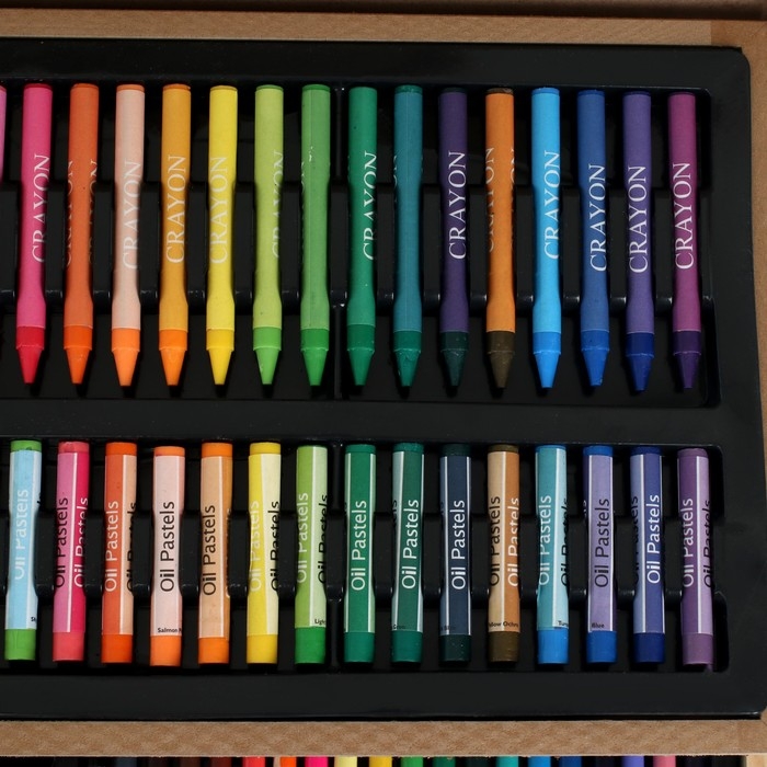 Набор для рисования в деревянном чемоданчике, складной