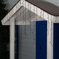 Гирлянда &laquo;Бахрома&raquo; 3 &times; 0.9 м, IP44, УМС, тёмная нить, 232 LED, свечение мульти, 220 В