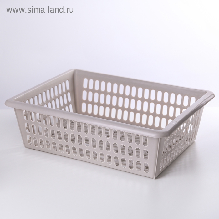 Корзина для хранения Полимербыт, пластик, 40×30×13 см, МИКС Корзина для хранения Полимербыт, пластик, 40×30×13 см, МИКС