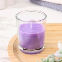 Свеча ароматическая в стекле 5х6см, лаванда Свеча ароматическая в стекле 5х6см, лаванда