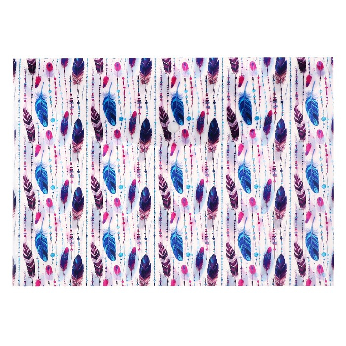 Набор папок-конвертов на кнопке А4, 180 мкр, 12 штук, МИКС