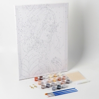 Картина по номерам с подрамником и поталью &laquo;Неизвестная&raquo;, 30 х 40 см