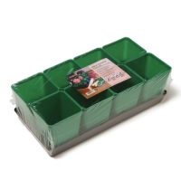 Набор для рассады: стаканы по 600 мл (8 шт.), поддон 36 &times; 18 см, цвет МИКС, Greengo