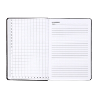 Ежедневник недатированный, обложка ПВХ, формат А5, 140 л, клетка, с хлястиком, Черный Ежедневник недатированный, обложка ПВХ, формат А5, 140 л, клетка, с хлястиком, Черный