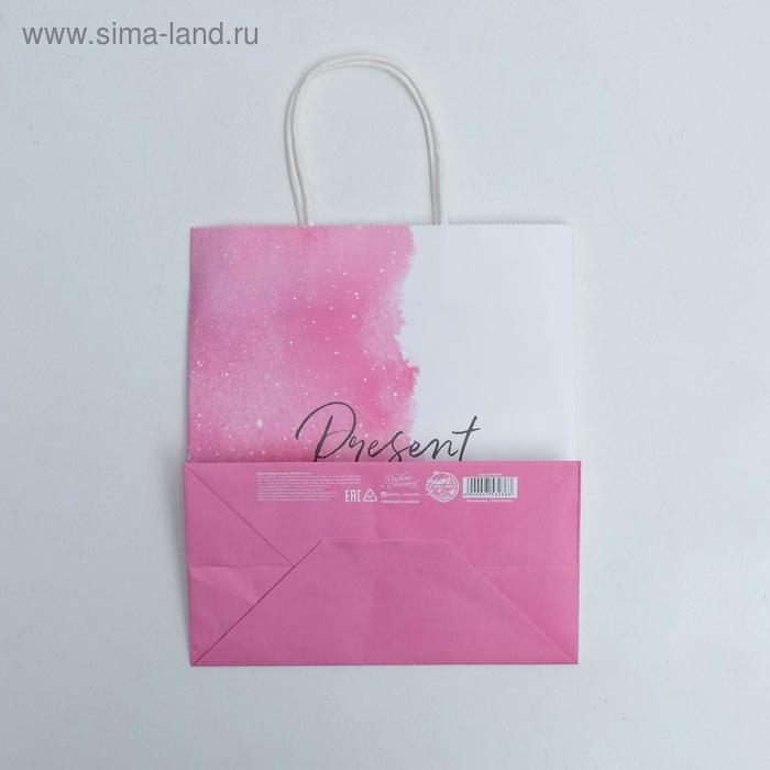 Пакет подарочный крафтовый, упаковка, &laquo;Present for you&raquo;, 22 х 25 х 12 см