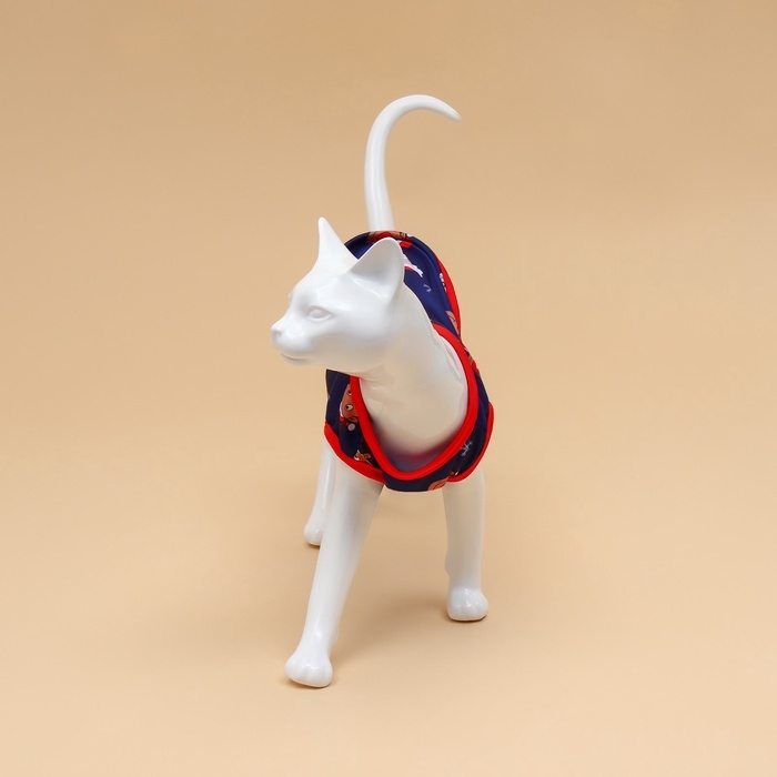 Новый год. Майка "Новогодняя ночь", размер M (ДС 30, ОШ 30, ОГ 40 см), синяя