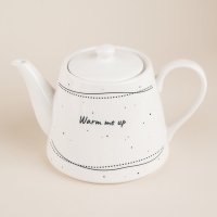 Чайник заварочный фарфоровый SL Home &laquo;Милый дом&raquo;, 900 мл, 21&times;13,8&times;13,5 см, цвет белый