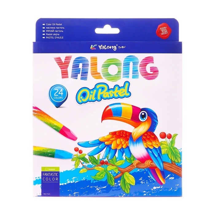 Пастель масляная 24 цветов в бумажном держателе, в картонной коробке