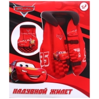 Жилет надувной &laquo;Тачки&raquo;, для плавания, детский, цвет красный