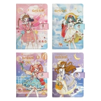 Записная книжка подарочная с хлястиком, А6+, 48 листов, линия, 12.5 х 19 х 2 см, "Аниме" Записная книжка подарочная с хлястиком, А6+, 48 листов, линия, 12.5 х 19 х 2 см, "Аниме"