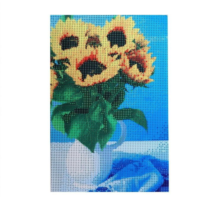 Алмазная мозаика на подрамнике с полным заполнением «Подсолнухи», 20 х 30 см Алмазная мозаика на подрамнике с полным заполнением «Подсолнухи», 20 х 30 см