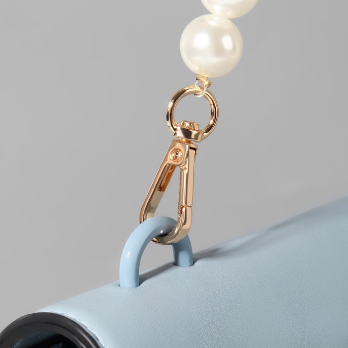 Ручка для сумки, жемчужные бусы, d = 12/14/16 мм, 39 см, цвет белый/золотой Ручка для сумки, жемчужные бусы, d = 12/14/16 мм, 39 см, цвет белый/золотой