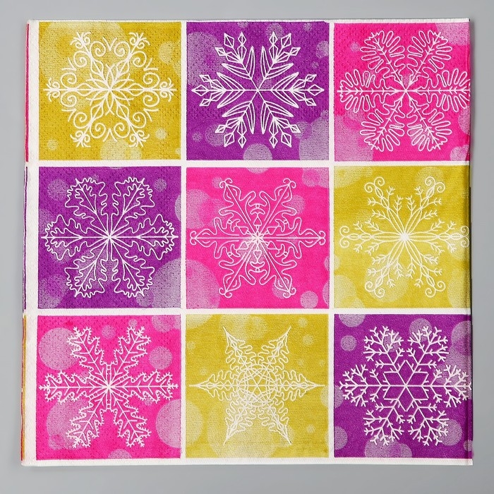 Новый год! Салфетки бумажные &laquo;Снежинки&raquo;, в наборе 20 шт.