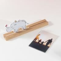 Фоторамка дерево, акрил 10х15 см "Носорог с птичками" 4х27,3х14 см