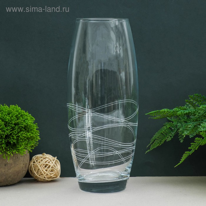 Ваза гравированная Ваза гравированная "Волна" d-7.5см 11х26 см