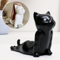 Фигура "Кот мордой вверх" черный, 17см Фигура "Кот мордой вверх" черный, 17см