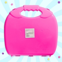 Игровой набор &laquo;Чемодан: Милые брелочки&raquo;, крупный бисер, розовый