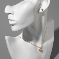 Гарнитур 5 предметов: серьги (4 пары), кулон «Минимал» сердечко, цвет золото, 40 см Гарнитур 5 предметов: серьги (4 пары), кулон «Минимал» сердечко, цвет золото, 40 см