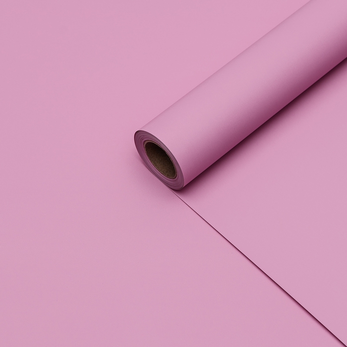 Пленка для цветов тонированная, матовая, розовая орхидея, 0,5 х 10 м &plusmn;1 см, 65 мкм