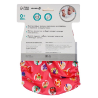 Многоразовый подгузник &laquo;Веселые зверята&raquo;, 3-15 кг, цвет красный, Крошка Я