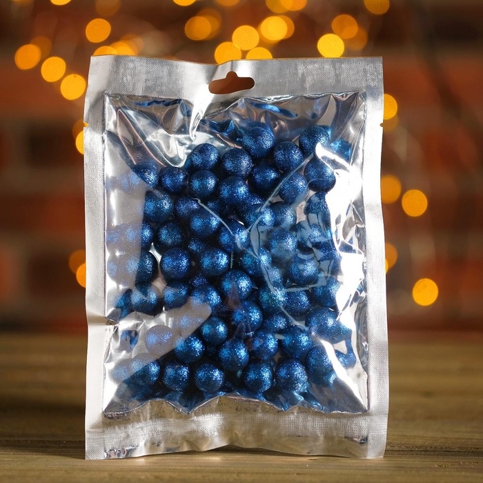 Фигурка для поделок и декора &laquo;Шар&raquo;, набор 55 шт., размер 1 шт: 0,5 &mdash; 1 см, цвет синий