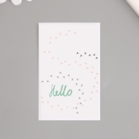 Наклейка бумага "Привет. Птичьи следы" набор 50 шт 8х5 см