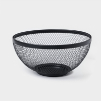 Фруктовница Доляна &laquo;Сетка&raquo;, 26,5&times;26,5&times;12,8 см, чёрная